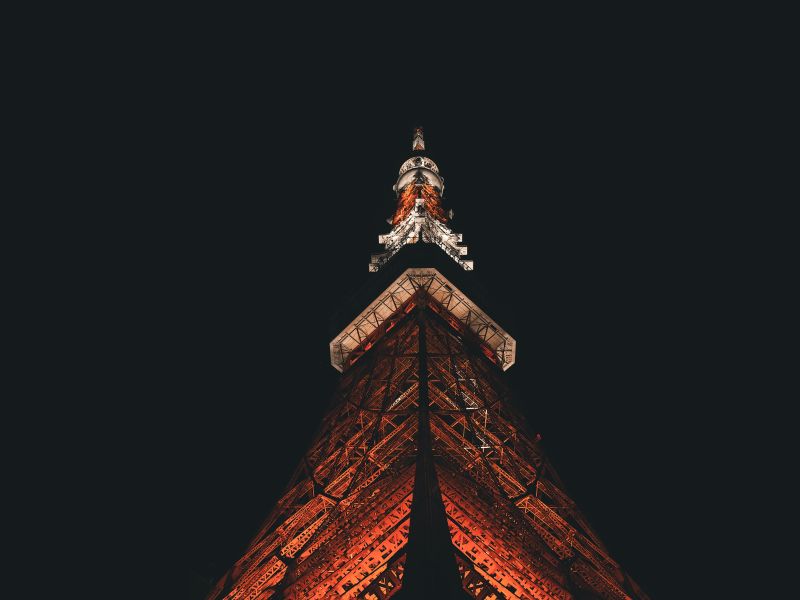 Tokyo Tower bei Nacht, Beleuchtung
