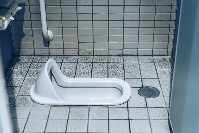 Toiletten in Japan, traditionelles Hockklosett