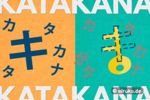 Katakana lernen, Grafik, Miruko japan Blog